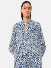 Whistles Blue Feathered Wing Marnie Dress - Image 4 of 5