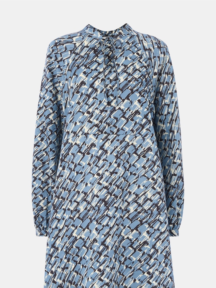 Whistles Blue Feathered Wing Marnie Dress - Image 5 of 5
