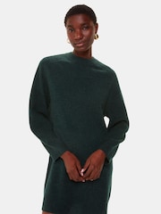Whistles Green Ava Round Neck Knitted Dress - Image 1 of 5