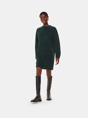 Whistles Green Ava Round Neck Knitted Dress - Image 3 of 5