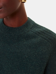 Whistles Green Ava Round Neck Knitted Dress - Image 4 of 5