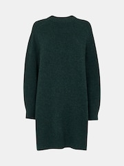 Whistles Green Ava Round Neck Knitted Dress - Image 5 of 5