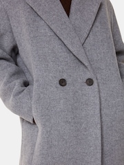 Whistles Grey Eliza Double Breasted Coat - Image 5 of 6