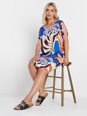 Yours Curve Blue Easy Tunic Dress - Image 1 of 5