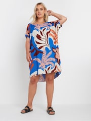 Yours Curve Blue Easy Tunic Dress - Image 2 of 5