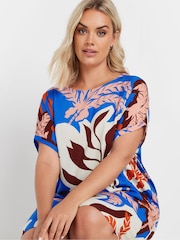 Yours Curve Blue Easy Tunic Dress - Image 4 of 5