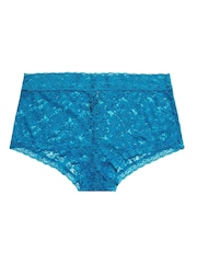 Yours Curve Blue Lace Shorts 3 Pack - Image 5 of 7