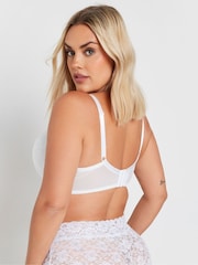 Yours Curve White Liza Lace Plunge T-Shirt Bra - Image 3 of 5