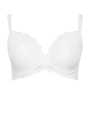 Yours Curve White Liza Lace Plunge T-Shirt Bra - Image 4 of 5