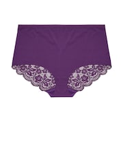 Yours Curve Purple Lace Back Full Briefs 3 Pack - Image 9 of 9