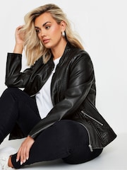Yours Curve Black Centre Front Jacket - Image 4 of 7