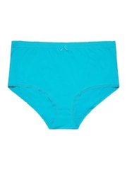 Yours Curve Blue Full 100% Cotton Briefs 5 Pack - Image 5 of 5