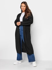 Yours Curve Black Maxi Length Cardigan - Image 1 of 4