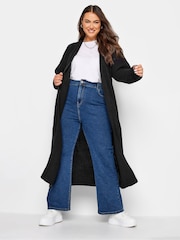 Yours Curve Black Maxi Length Cardigan - Image 3 of 4
