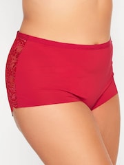 Yours Curve Pink Lace Back Full Briefs 3 Pack - Image 2 of 5