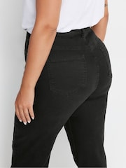 Yours Curve Black Wide Leg Jeans - Image 4 of 4