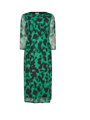 Yours Curve Green London Mesh Dress - Image 5 of 5