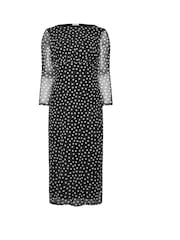 Yours Curve Black London Mesh Dress - Image 5 of 5