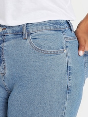 Yours Curve Blue Wide Leg Jeans - Image 5 of 6