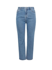 Yours Curve Blue Wide Leg Jeans - Image 6 of 6