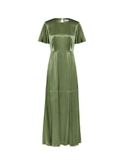 Rewritten Green Sienna Bridesmaid Dress With Angel Sleeve - Image 7 of 7