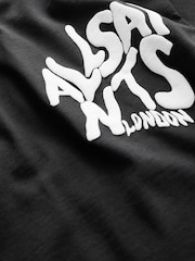 smALLSAINTS Black Boys Oversized Orlando Logo Crew 100% Cotton T-Shirt - Image 6 of 7