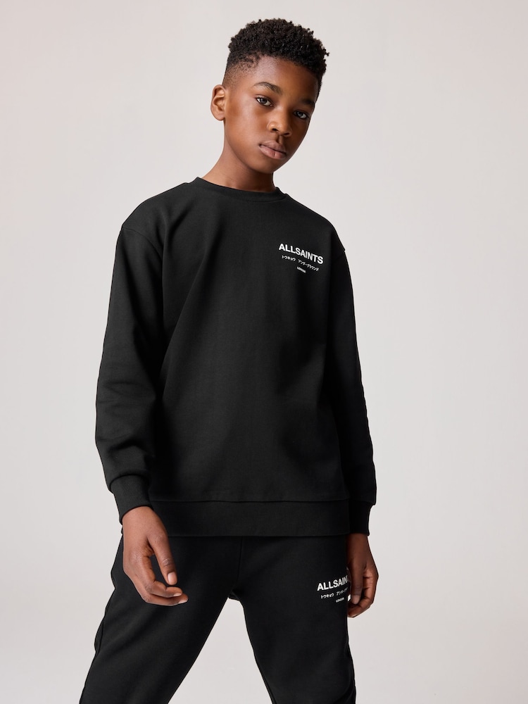 smALLSAINTS Black Oversized Underground Crew Sweatshirt - Image 1 of 7