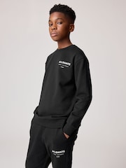 smALLSAINTS Black Oversized Underground Crew Sweatshirt - Image 2 of 7