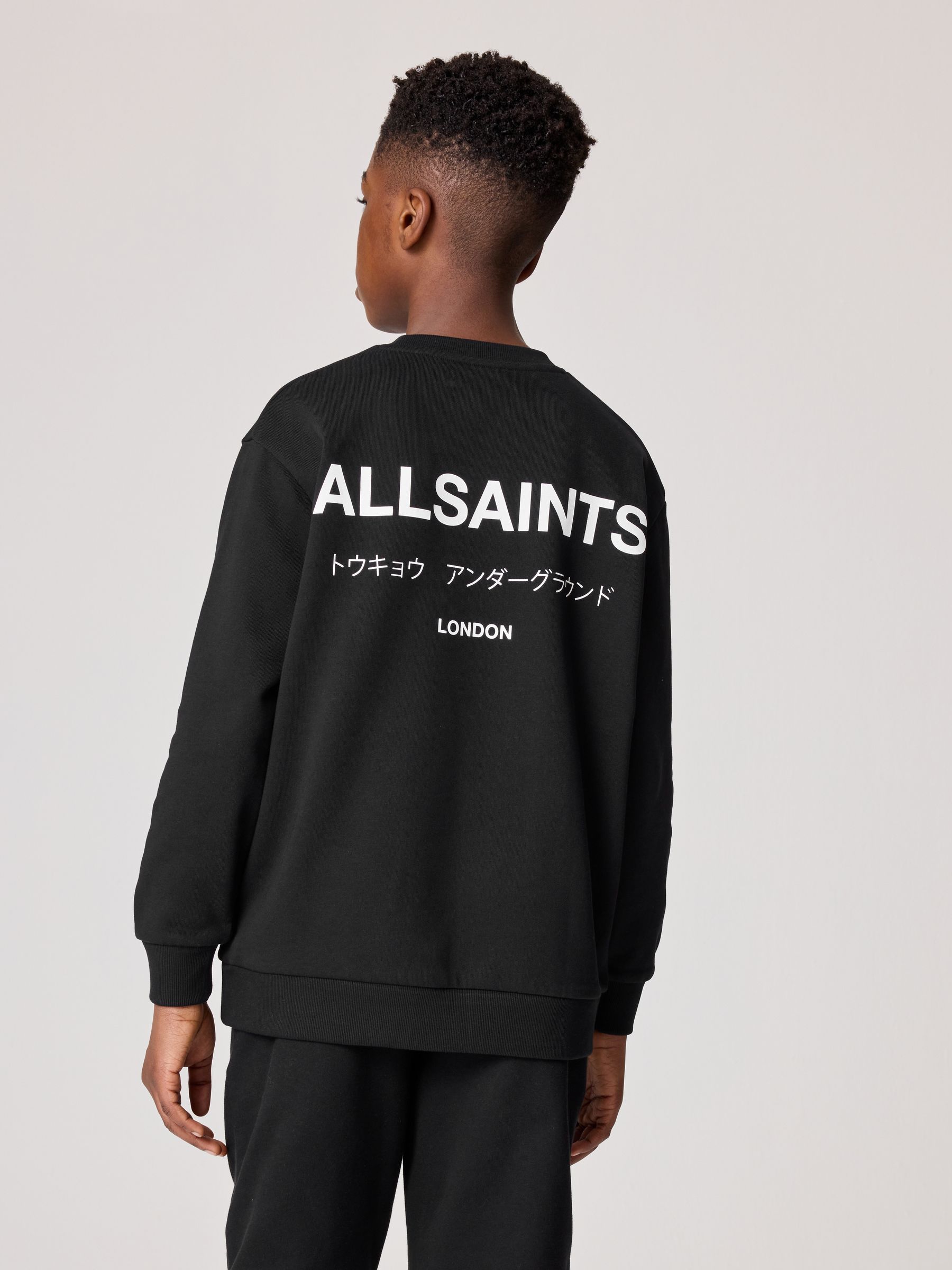 Buy smALLSAINTS Black Oversized Underground Crew Neck Sweatshirt
