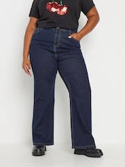 Yours Curve Blue Wide Leg Jeans - Image 2 of 5