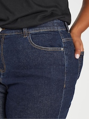 Yours Curve Blue Wide Leg Jeans - Image 4 of 5