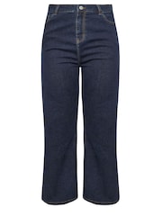 Yours Curve Blue Wide Leg Jeans - Image 5 of 5