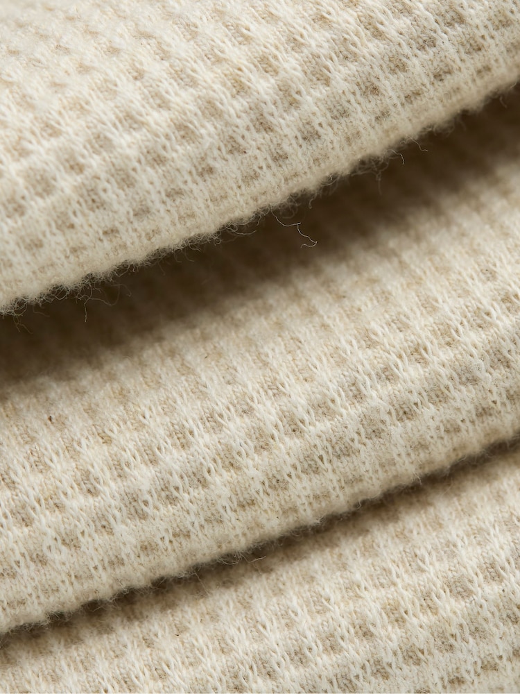 FatFace Natural Long-Sleeve Waffle Crew - Image 11 of 11