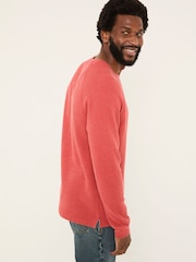 FatFace Vintage Red Long-Sleeve Waffle Crew - Image 3 of 8