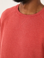 FatFace Vintage Red Long-Sleeve Waffle Crew - Image 5 of 8