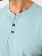 Azul claro - Camiseta FATFACE Slub Henleys - Imagem 4 de 5