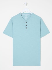 Azul claro - Camiseta FATFACE Slub Henleys - Imagem 5 de 5