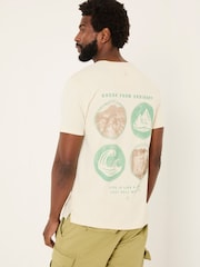 Camiseta gráfica de manga curta FATFACE 100% algodão - Imagem 2 de 7