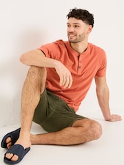 Помаранчевий - Футболка FatFace Slub Henley - Image 3 of 5
