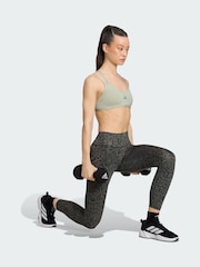 adidas Green Optime Workout Strappy Light Support Bra - Image 1 of 5