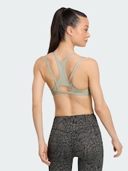 adidas Green Optime Workout Strappy Light Support Bra - Image 2 of 5