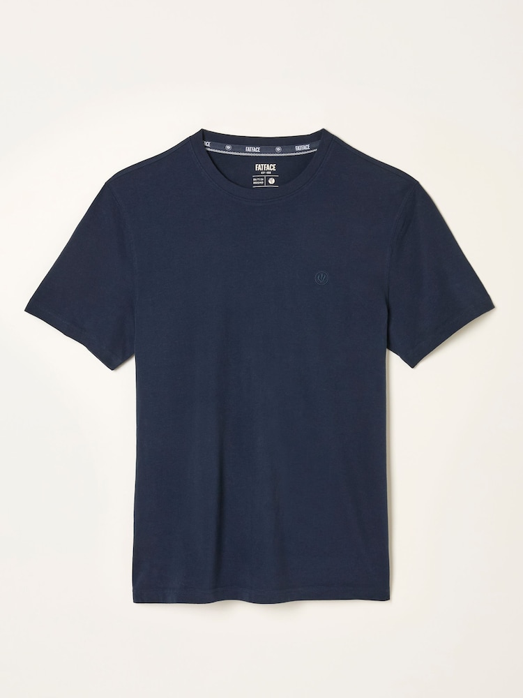 FatFace Lulworth Navy Short Sleeve T-Shirt - Image 6 of 6