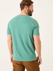 FatFace Teal Collage Landscape 100% Cotton Short Sleeve Graphic T-Shirt - Image 3 of 6
