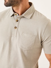 FatFace Elm Grey Polo Shirt - Image 3 of 4
