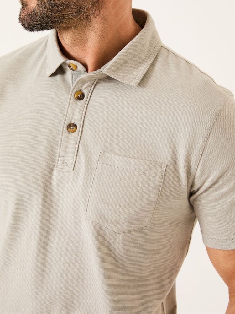 FatFace Elm Grey Polo Shirt - Image 3 of 4