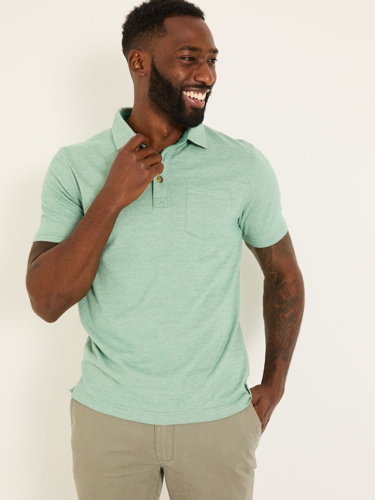 FatFace Elm Light Teal Polo Shirt - Image 1 of 6 FatFace Elm Light Teal Polo Shirt - Image 1 of 6