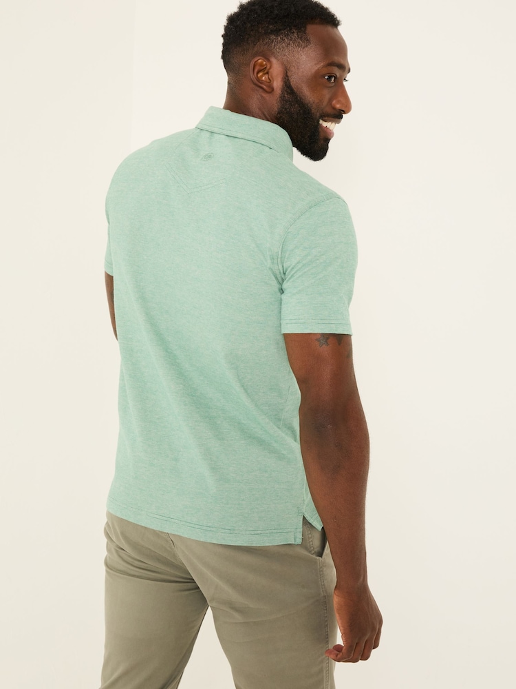 FatFace Elm Light Teal Polo Shirt - Image 2 of 6 FatFace Elm Light Teal Polo Shirt - Image 2 of 6