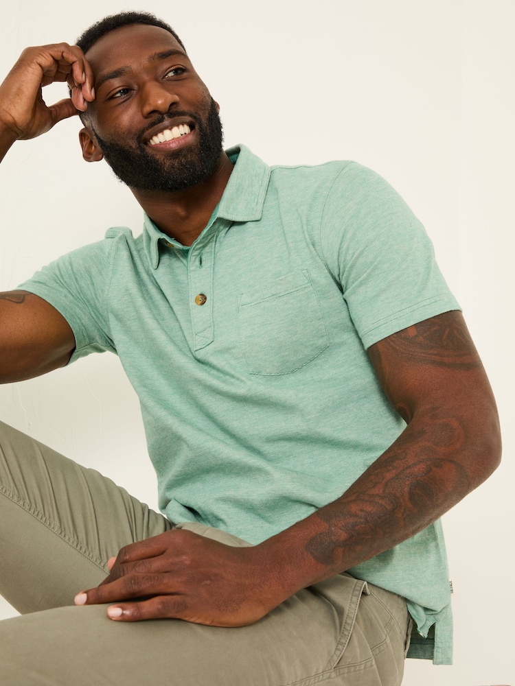 FatFace Elm Light Teal Polo Shirt - Image 3 of 6