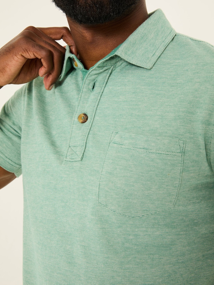 FatFace Elm Light Teal Polo Shirt - Image 4 of 6