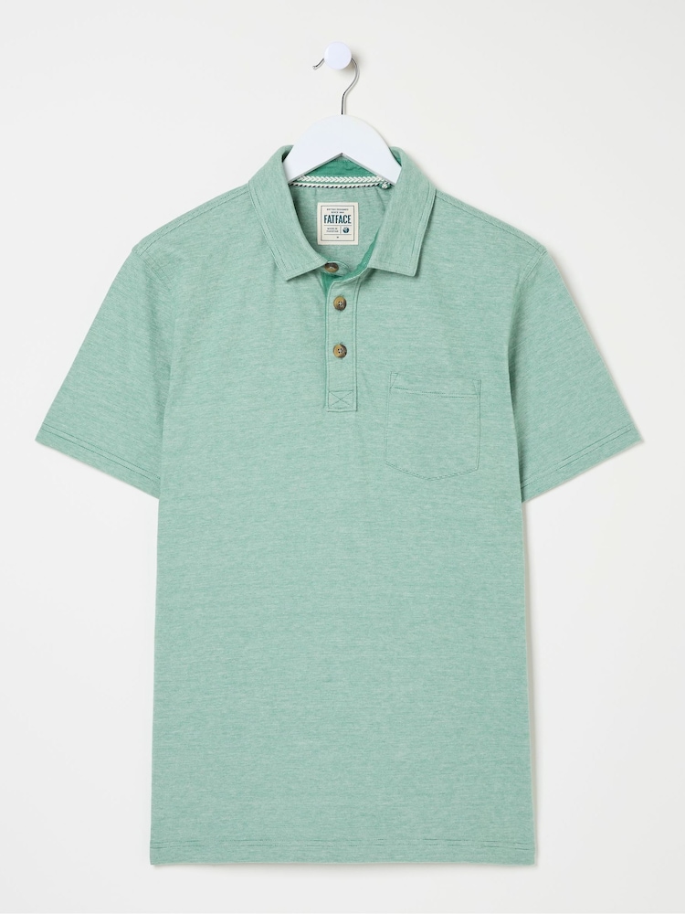 FatFace Elm Light Teal Polo Shirt - Image 5 of 6
